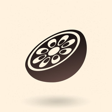 Vector Icon of Maracuya Fruit
