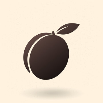 Vector Icon of Apricot Fruit
