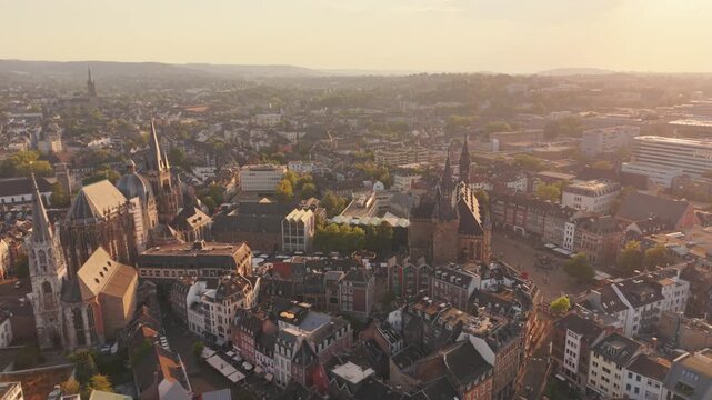 Aachen viewed from a drone