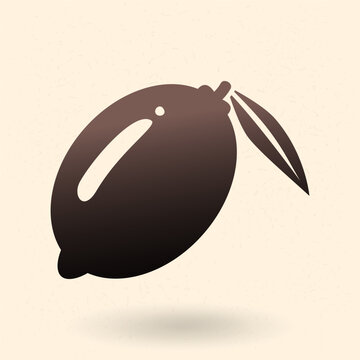 Vector Basic Icon of Lemon Fruit