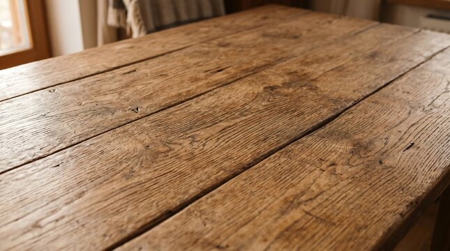 Rustic Weathered Wooden Planks Table Top