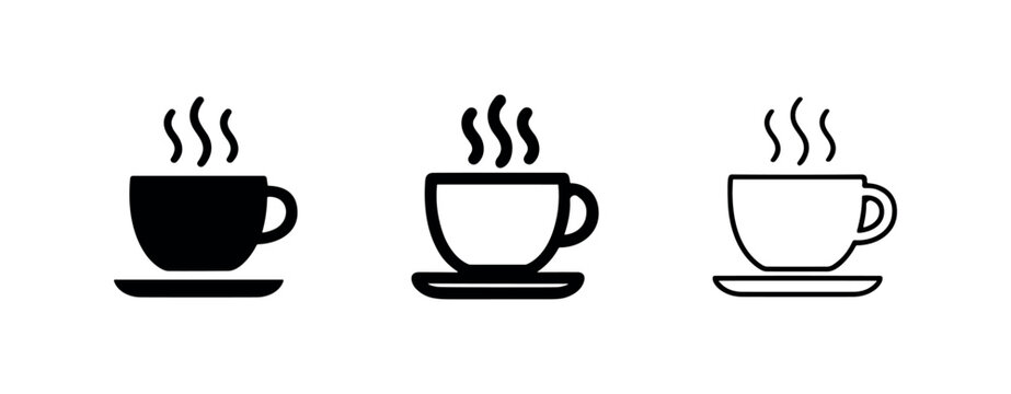 Hot Coffee Cup and Tea Mug Icons
