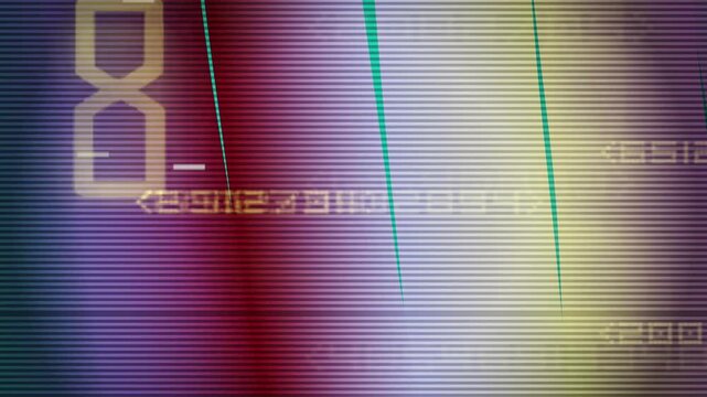 Abstract digital video background displaying a flickering glitch effect in an urban environment view