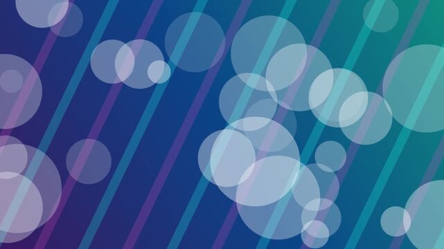 Dynamic motion background with floating light circles and diagonal lines in indigo