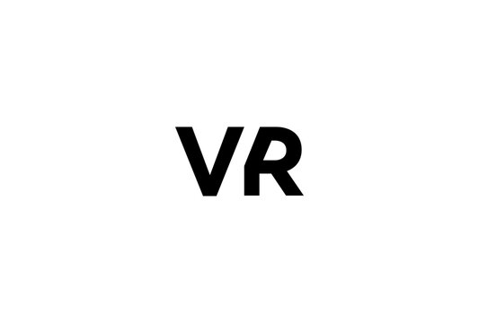 Bold slanted VR monogram logo mark