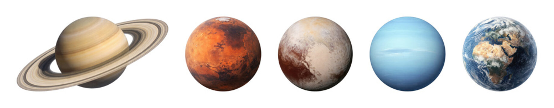 PNG Illustration of planets in the solar system, transparent background
