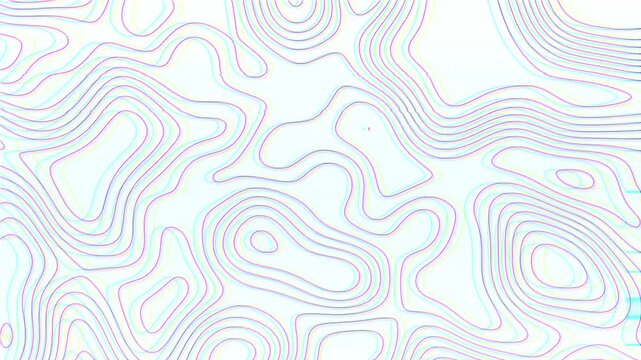 Abstract topographic mapping lines in a style video digital background