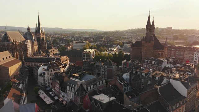 Aachen viewed from a drone