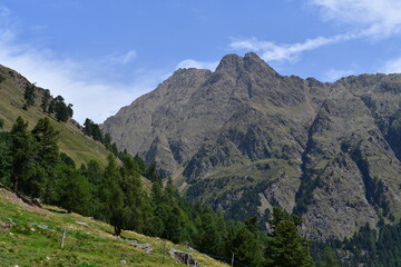 Obraz premium Schöne Landschaft im Matscher Tal in Südtirol 