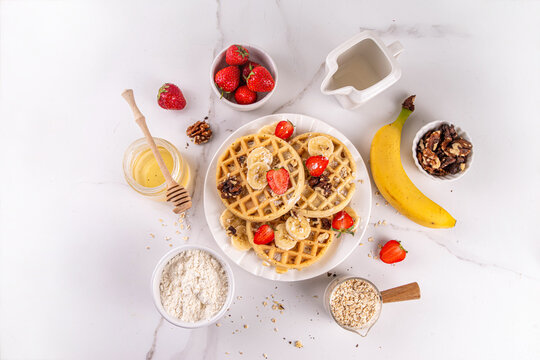 Healthy Gluten Free Banana Oats Waffles