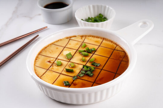 Viral steamed egg custard, silky Asian egg Pan-Steamed Omelette