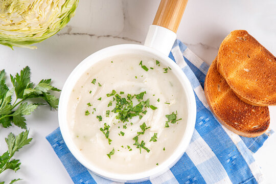 Homemade tasty Cabbage and Potato Cream Soup