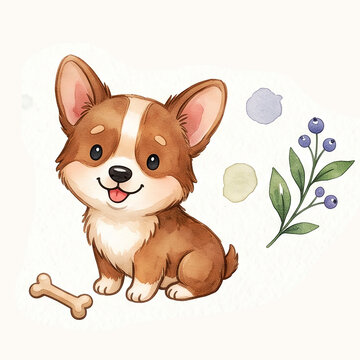 cute dog with a bone