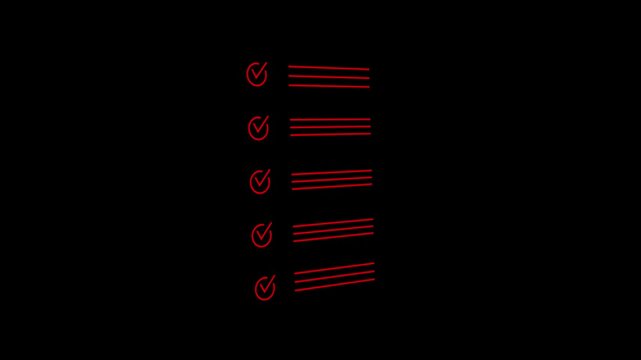 Professional entrepreneur businessman working in office check checklist form document report checkbox questionnaire task to-do list. Motion graphics of verified concept