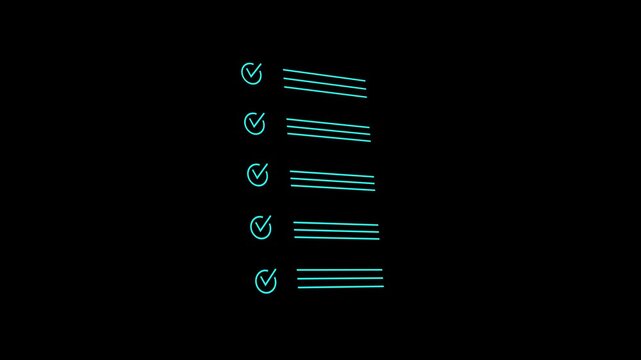 Professional entrepreneur businessman working in office check checklist form document report checkbox questionnaire task to-do list. Motion graphics of verified concept
