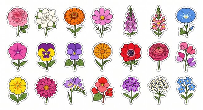 Charming Garden Flower Collection Icon Pack