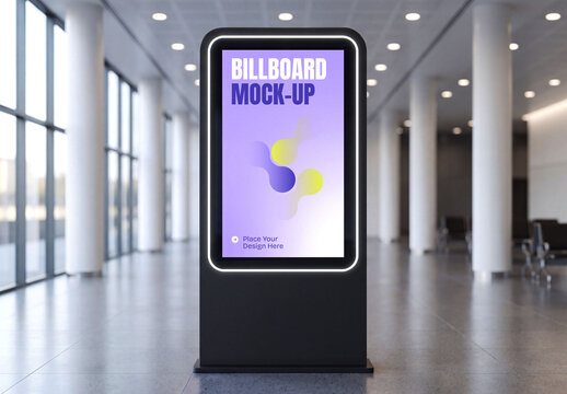 Indoor Advertising Lightbox Billboard Mockup