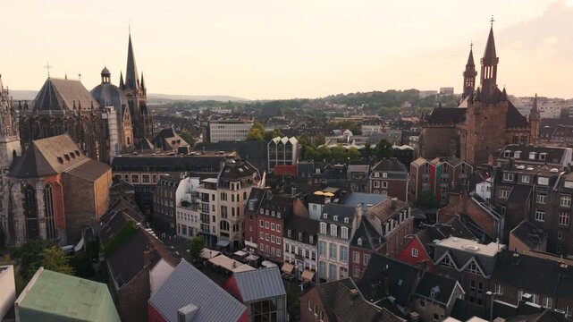 Aachen viewed from a drone