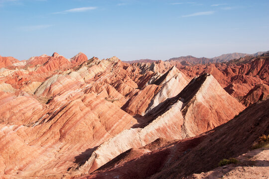 Colorful Danxia landform scenery in Zhangye Gansu China