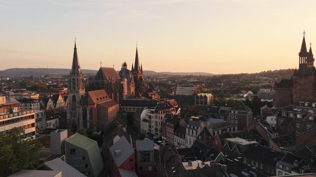 Aachen viewed from a drone
