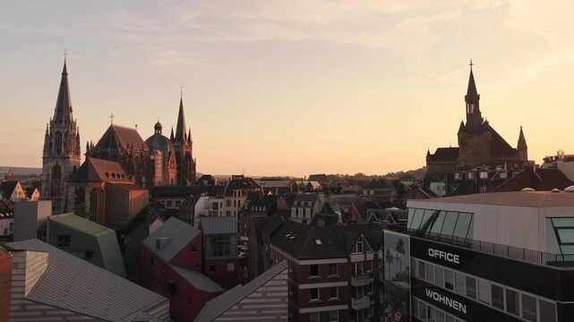 Aachen viewed from a drone