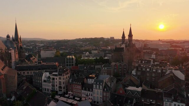 Aachen viewed from a drone