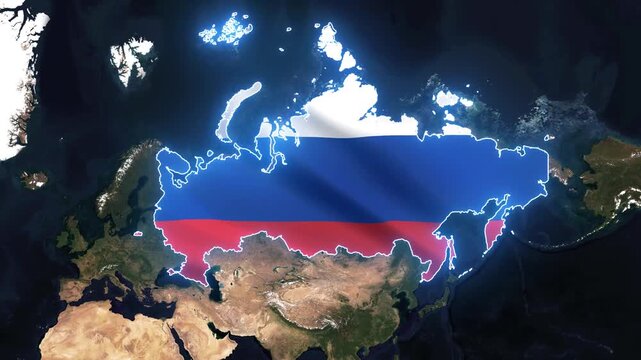 Russia Ukraine Conflict Map Animation, Eastern European War Geography and Military Geopolitical Crisis Concept.
