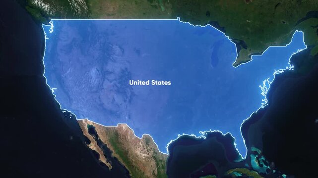 USA Minnesota United States Map Animation, American Country Geography and North American Political Location Visualization.