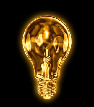 goldene Gl&uuml;hbirne