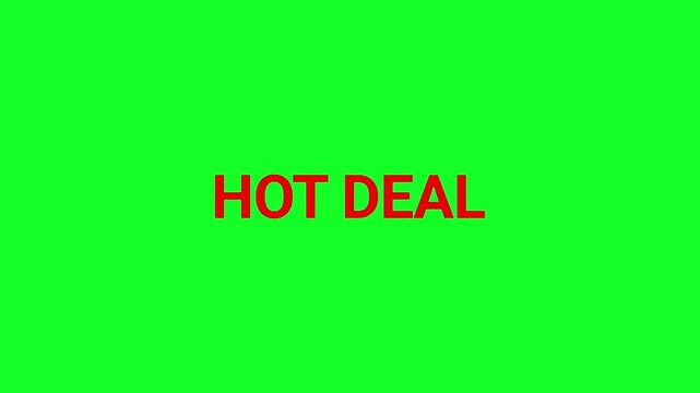 Hot deal text presented in simple brown letters against a vivid green field offers a high-impact visual solution for highlighting discounts and popular promotional items.