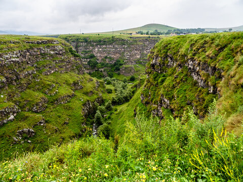 view of Urut river gorge from Lori Berd fortress