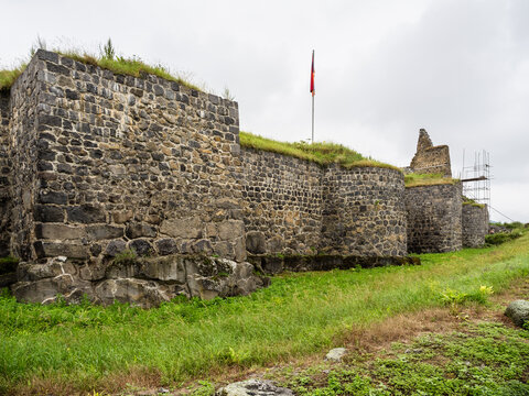 ruined outer wall and tower of medieval Lori Berd