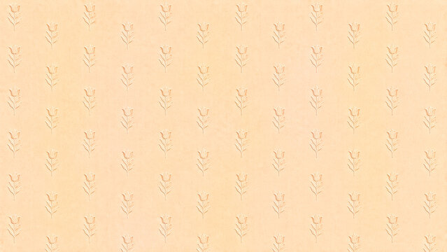 Peach Minimal Botanical Wallpaper Tiny Repeating Leaf Pattern