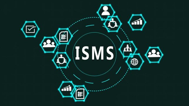 ISMS concept. Finacial success concept on virtual screen. Business, technology, internet and networking concept.3d illustration
