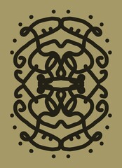 Abstract image for printing. Picture for modern interiors. The picture is painted by hand on a tablet. © neurostructure