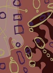 Abstract image for printing. Picture for modern interiors. The picture is painted by hand on a tablet. © neurostructure