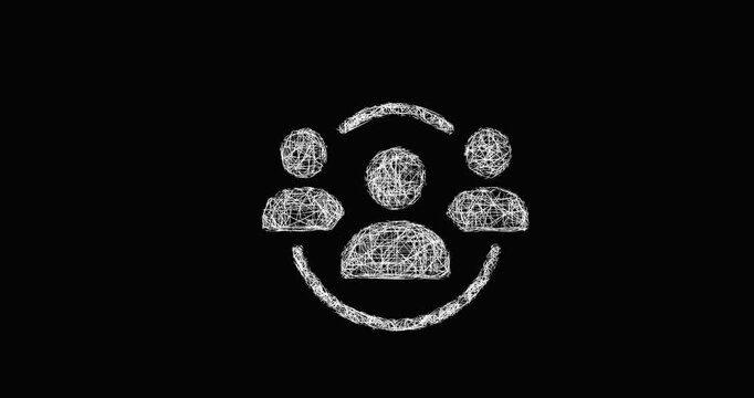 Sketch talent pool icon animation - smooth progressive reveal