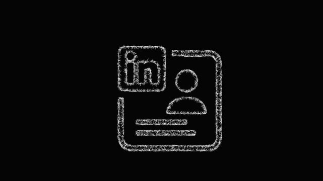 Sketch linkedin profile icon animation - smooth progressive reveal