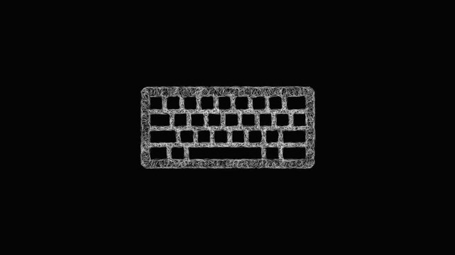 Sketch keyboard icon animation - smooth progressive reveal