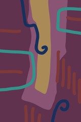 Abstract image for printing. Picture for modern interiors. The picture is painted by hand on a tablet. © neurostructure