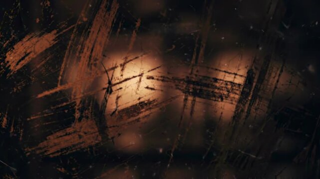 Distressed overlay with thick scratches in orange tones, a grunge grunge film burn suited for video editing multimedia projects