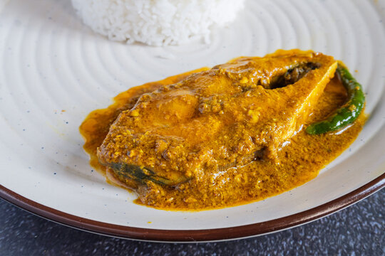 Jire Bata Diye Ilish Bhapa Bengali Steamed Hilsa Fish with Fresh Cumin Paste and Mustard Oil Traditional Indian Seafood Dish