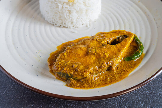 Jire Bata Diye Ilish Bhapa Bengali Steamed Hilsa Fish with Fresh Cumin Paste and Mustard Oil Traditional Indian Seafood Dish