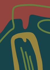 Abstract image for printing. Picture for modern interiors. The picture is painted by hand on a tablet. © neurostructure