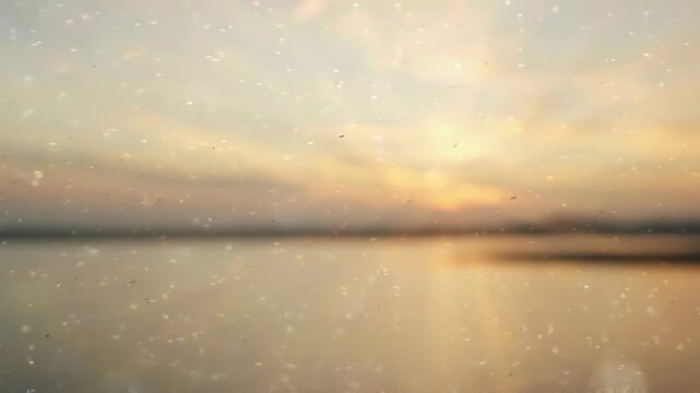 Ethereal light bleed in champagne tones, an energy abstract design overlay suited for video editing multimedia projects