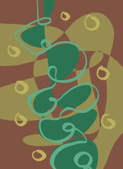 Abstract image for printing. Picture for modern interiors. The picture is painted by hand on a tablet. © neurostructure