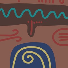 Abstract image for printing. Picture for modern interiors. The picture is painted by hand on a tablet. © neurostructure