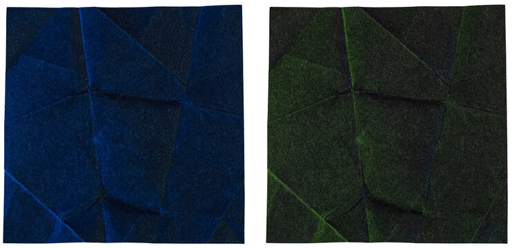 Geometric Folded Creased Paper Texture Bundle, Polygonal Pattern Mesh Origami Surface, Asymmetric Low Poly Grid Distribution