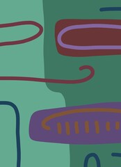 Abstract image for printing. Picture for modern interiors. The picture is painted by hand on a tablet. © neurostructure