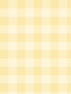 Soft yellow gingham plaid pattern seamless vector background for summer picnic and fabric print.